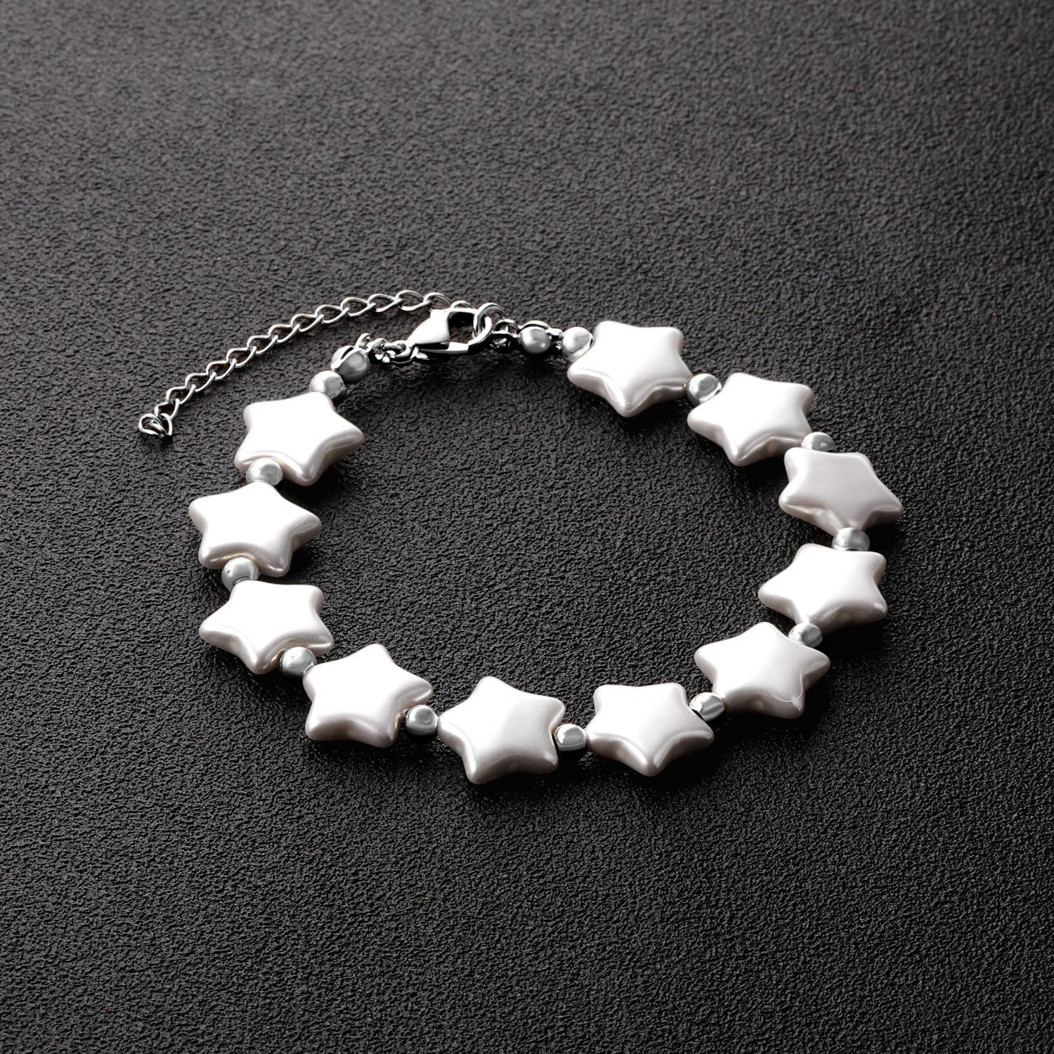 Pearls with steel beads bracelet 20+5cm asonjewelry
