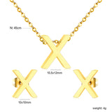 Steel/Gold Cut Letters Set without Diamonds A-Z