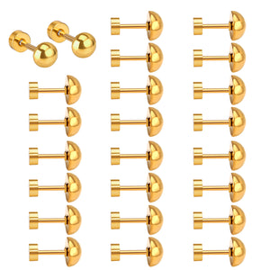 4mm~8mm steel color & gold color half-round ball screw plugs