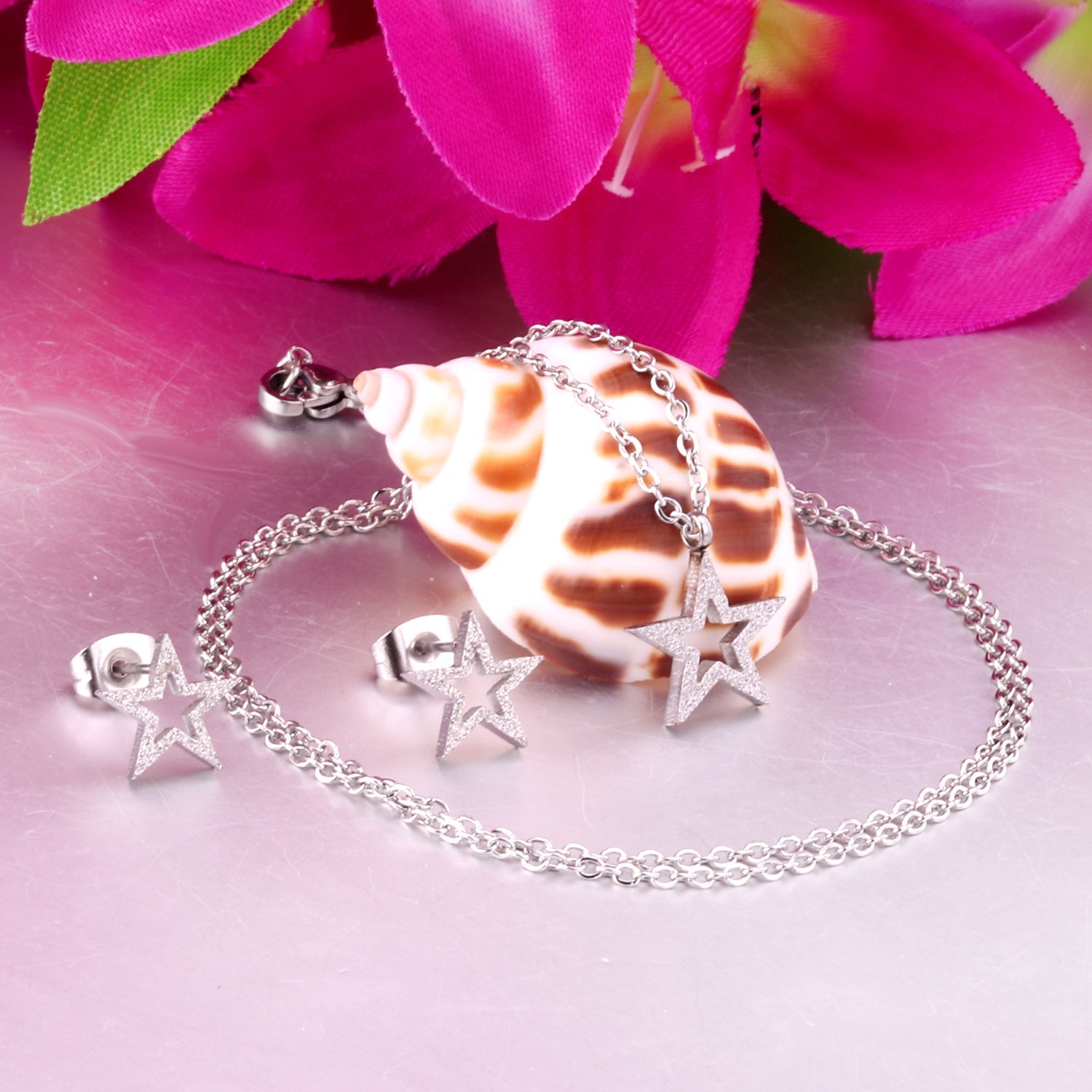 ASON Owl Cubic Zirconia Link Chain Pendant Necklace Jewelry Sets for Women/Girl Gold Color Fashion Piercing Stud Earrings asonjewelry