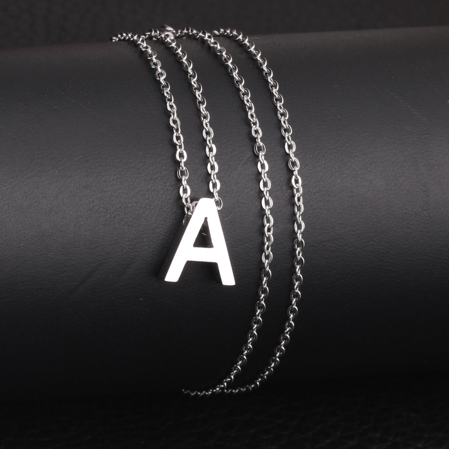 ASON Delicate Classic Style Initial 26 Letters Alphabet Chain Pendant Necklace Stainless Steel Color Jewelry Chokers asonjewelry