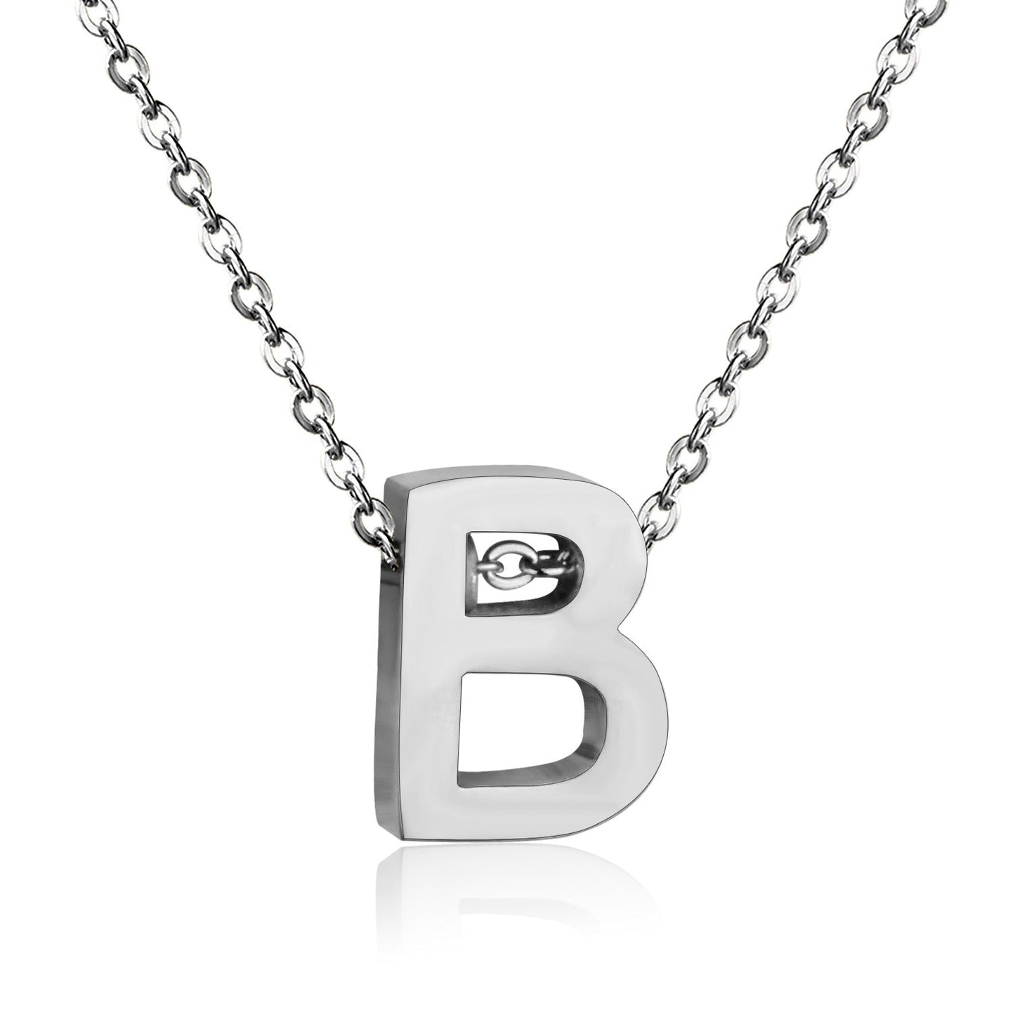 ASON Delicate Classic Style Initial 26 Letters Alphabet Chain Pendant Necklace Stainless Steel Color Jewelry Chokers asonjewelry