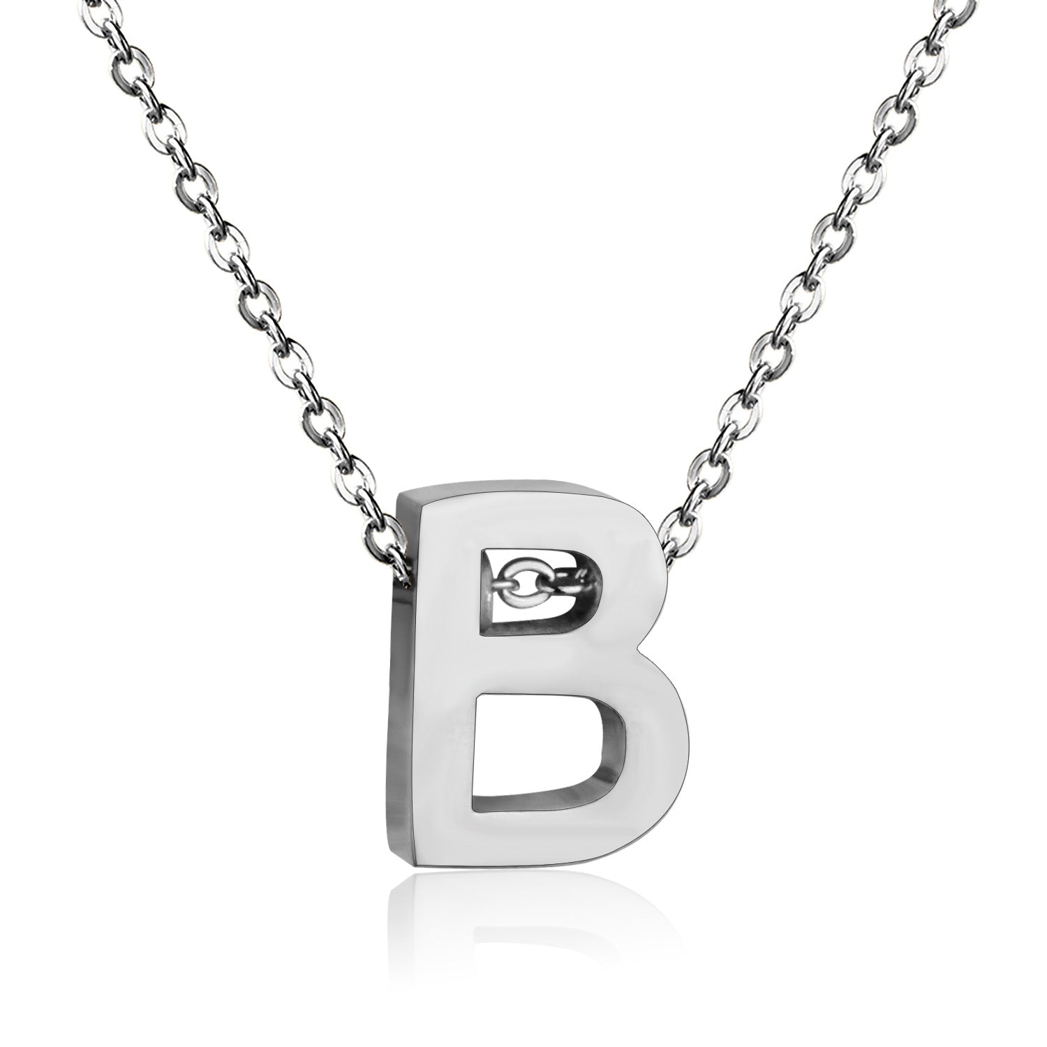ASON Delicate Classic Style Initial 26 Letters Alphabet Chain Pendant Necklace Stainless Steel Color Jewelry Chokers asonjewelry