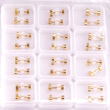 12 pairs steel/gold/mixed color screw back stud earrings without diamonds