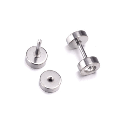 12 pairs 6mm steel/gold cylindrical white/black/mixed drill screw plugs asonjewelry