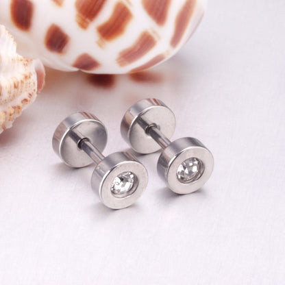 12 pairs 6mm steel/gold cylindrical white/black/mixed drill screw plugs asonjewelry