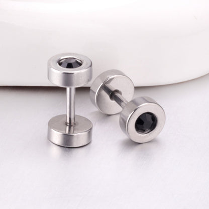 12 pairs 6mm steel/gold cylindrical white/black/mixed drill screw plugs asonjewelry