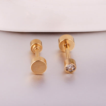 3mm/6mm Gold & Steel Column Mixed Drill Plugs asonjewelry