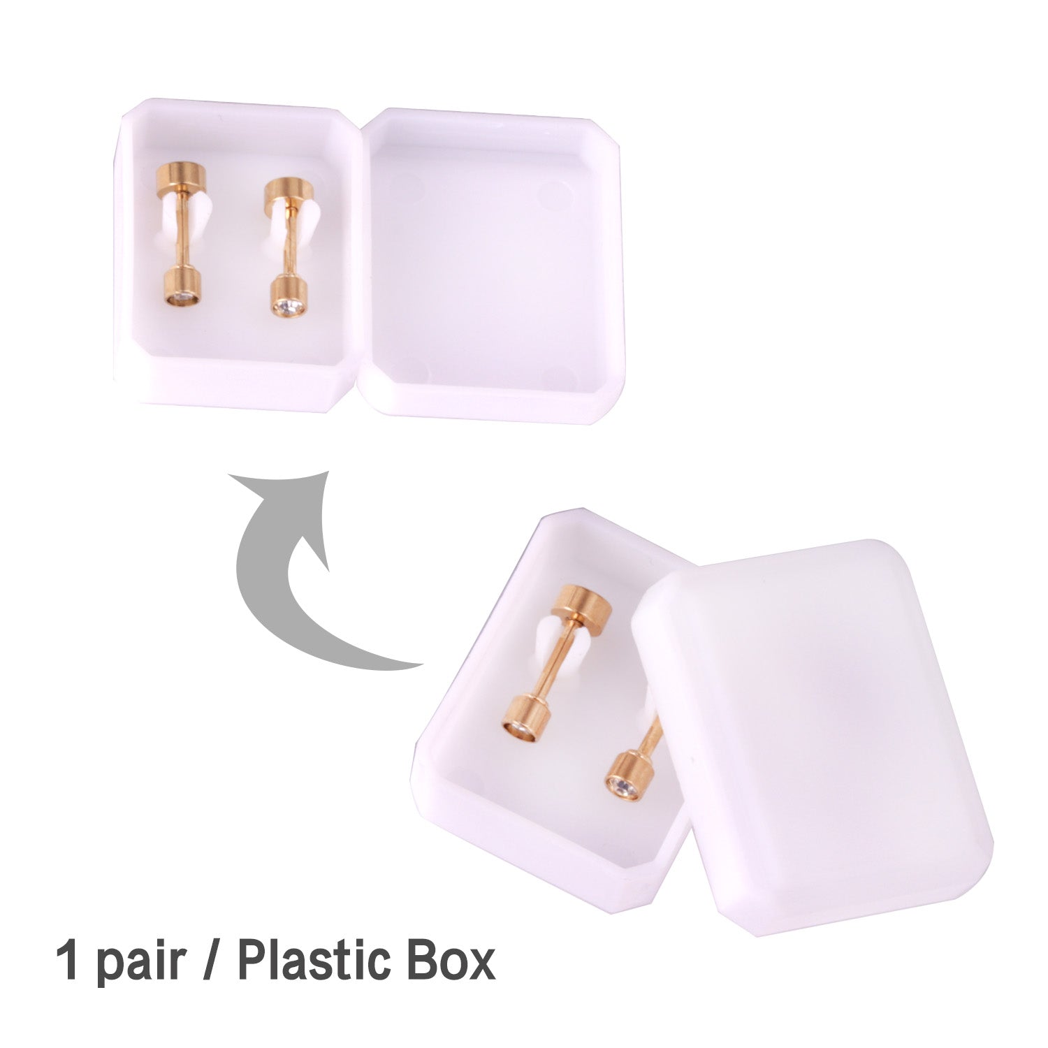 3mm/6mm Gold & Steel Column Mixed Drill Plugs asonjewelry