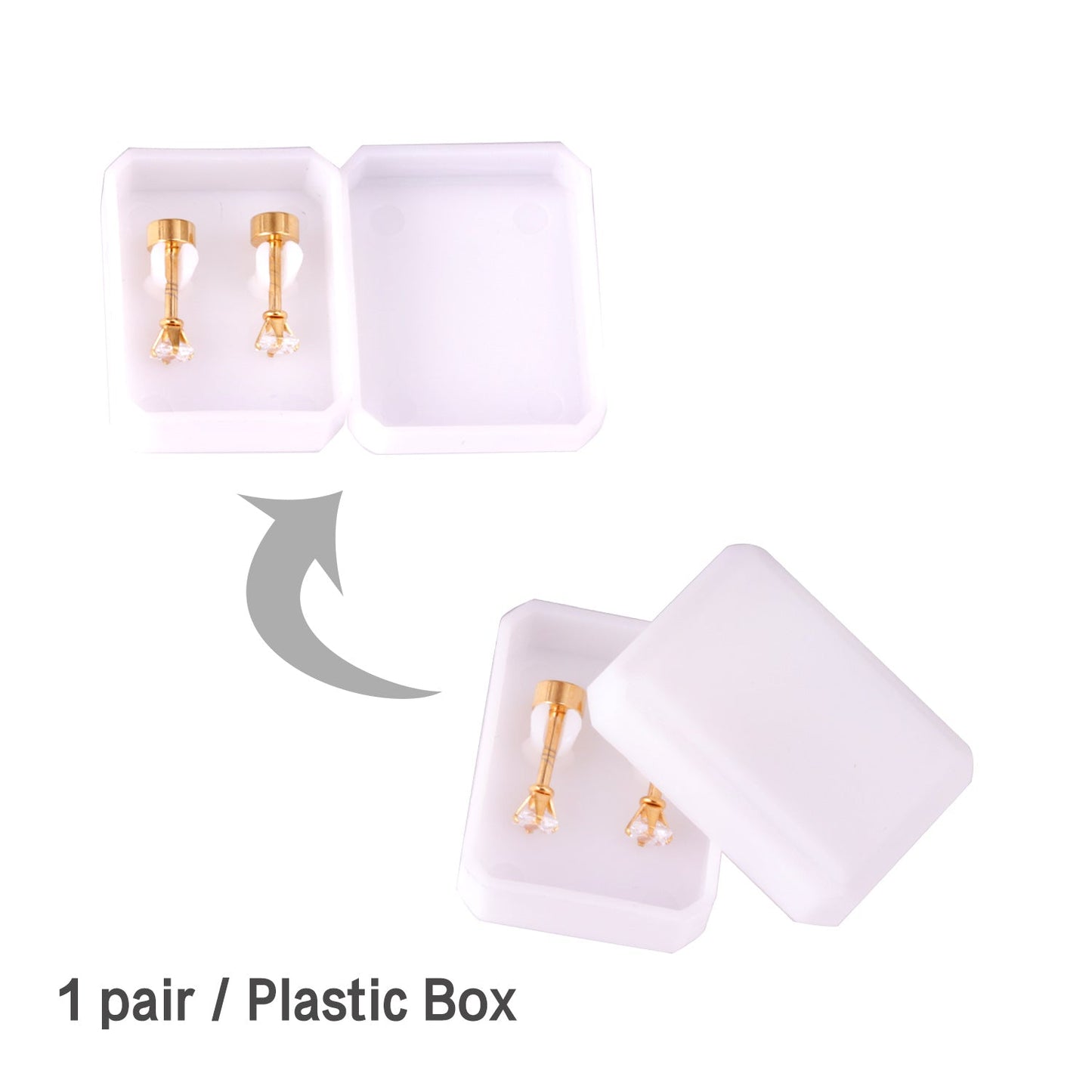 3mm/6mm Steel & Gold Square Mixed Drill Plugs asonjewelry