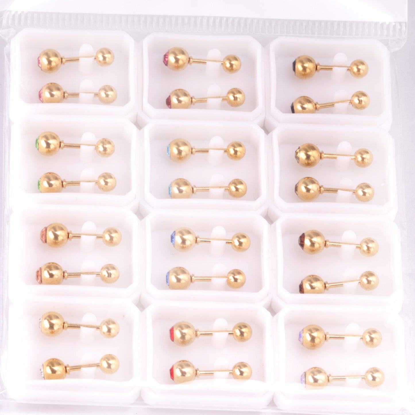 5mm steel/golden steel ball mixing drill plugs asonjewelry