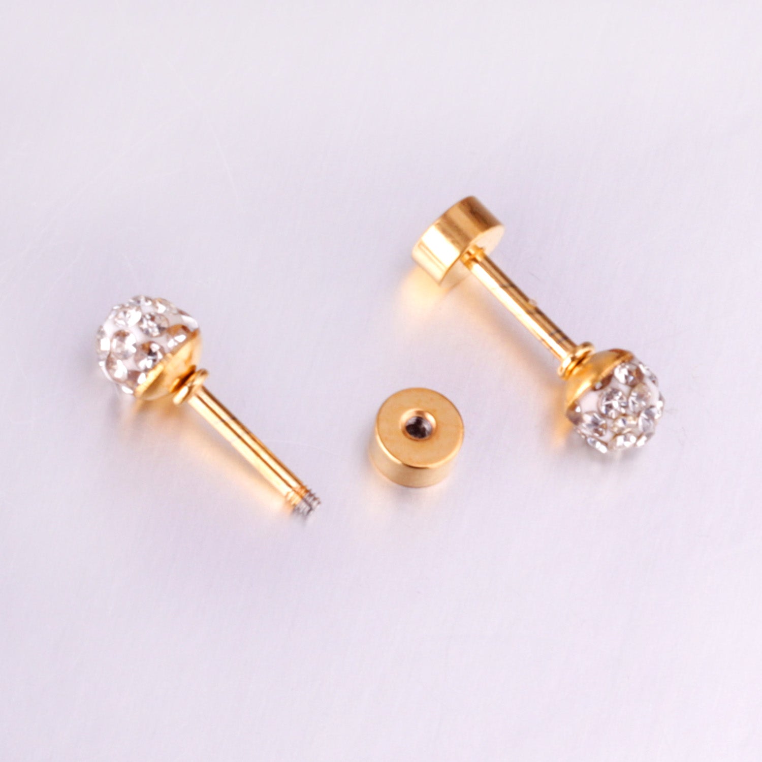 4mm/6mm/8mm Gold/Steel Shambhala Mixed Color Plugs asonjewelry