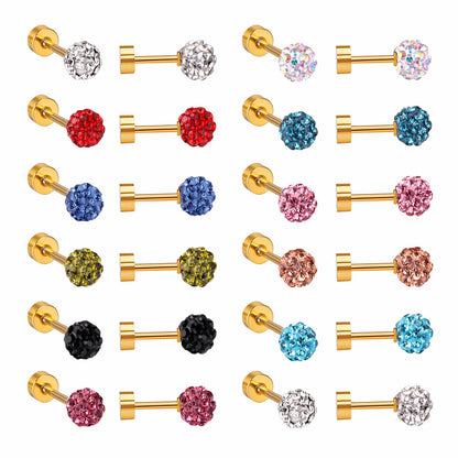 4mm/6mm/8mm Gold/Steel Shambhala Mixed Color Plugs asonjewelry