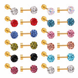 4mm/6mm/8mm Gold/Steel Shambhala Mixed Color Plugs