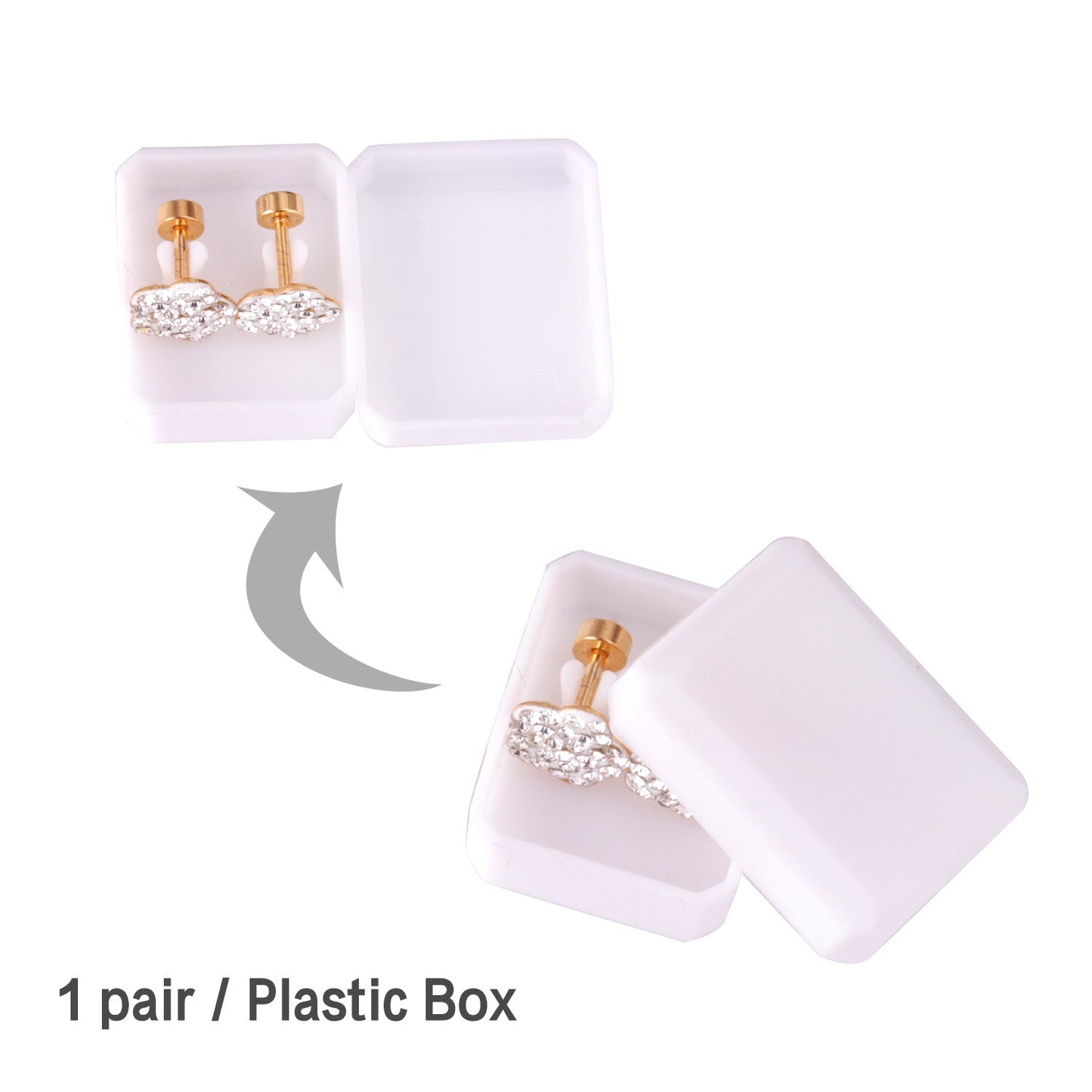 12 pairs 9mm steel color/golden plum dipped clay mix/five color screw plugs asonjewelry