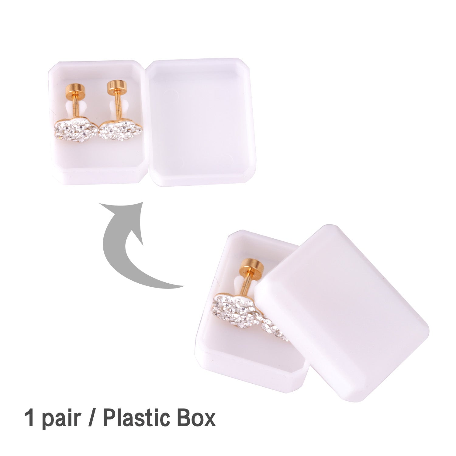 12 pairs 9mm steel color/golden plum dipped clay mix/five color screw plugs asonjewelry