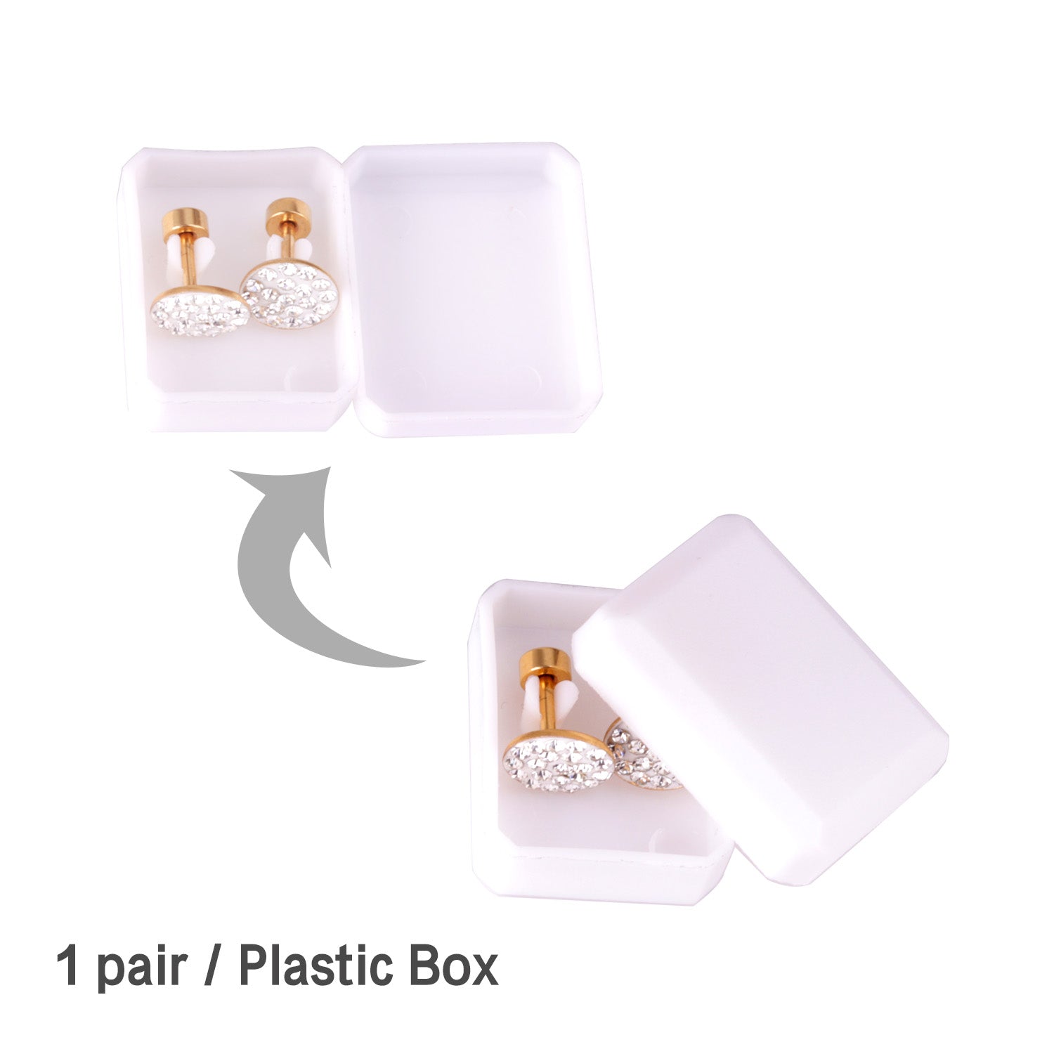 12 pairs 9mm steel color/gold round dipped clay mix/five color screw plugs asonjewelry