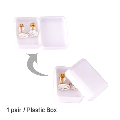 12 pairs 9mm steel color/gold round dipped clay mix/five color screw plugs asonjewelry