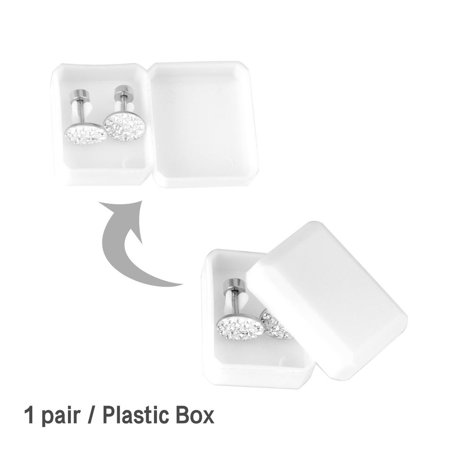 12 pairs 9mm steel color/gold round dipped clay mix/five color screw plugs asonjewelry