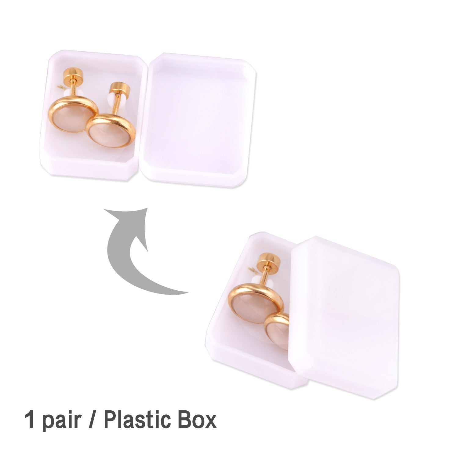 12 pairs 10mm/8mm Steel/Gold Mixed Screw Earrings asonjewelry