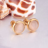 12 pairs 10mm/8mm Steel/Gold Mixed Screw Earrings