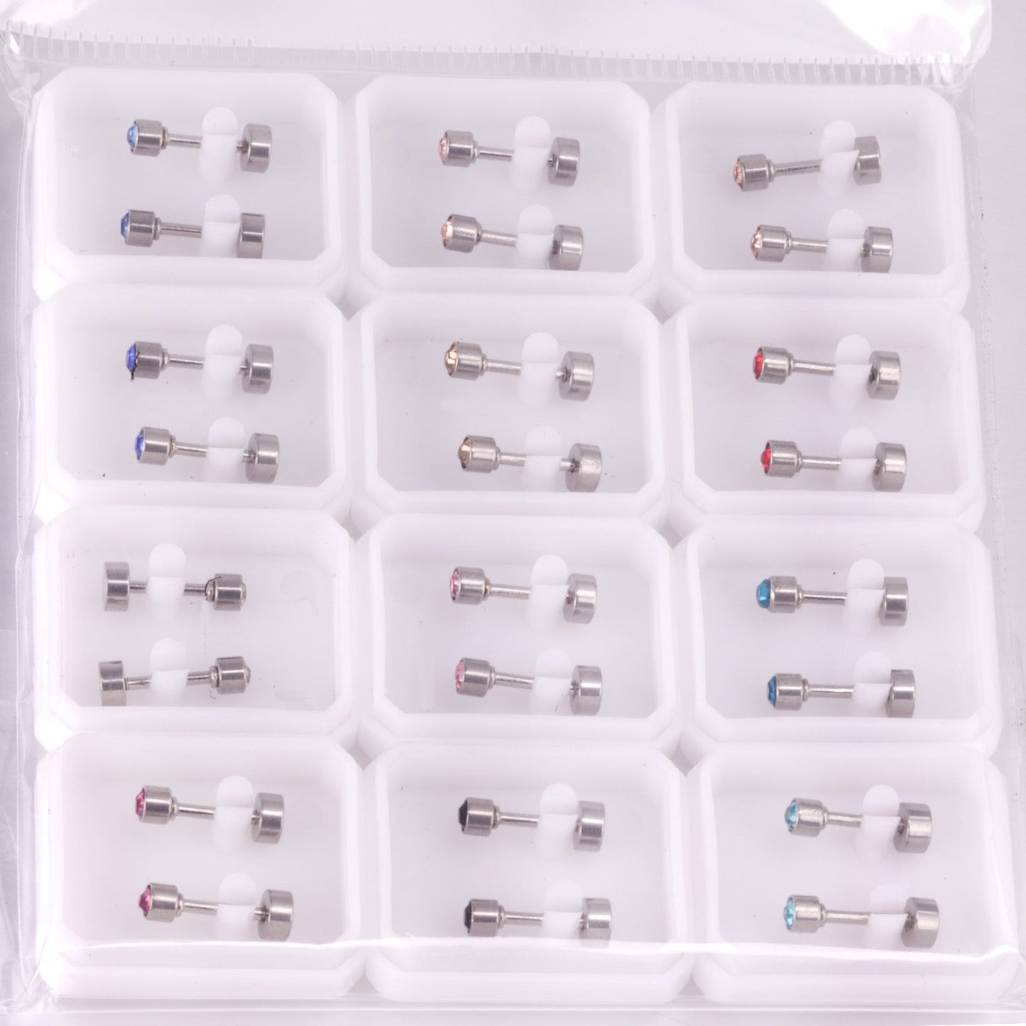 3mm/6mm Gold & Steel Column Mixed Drill Plugs asonjewelry