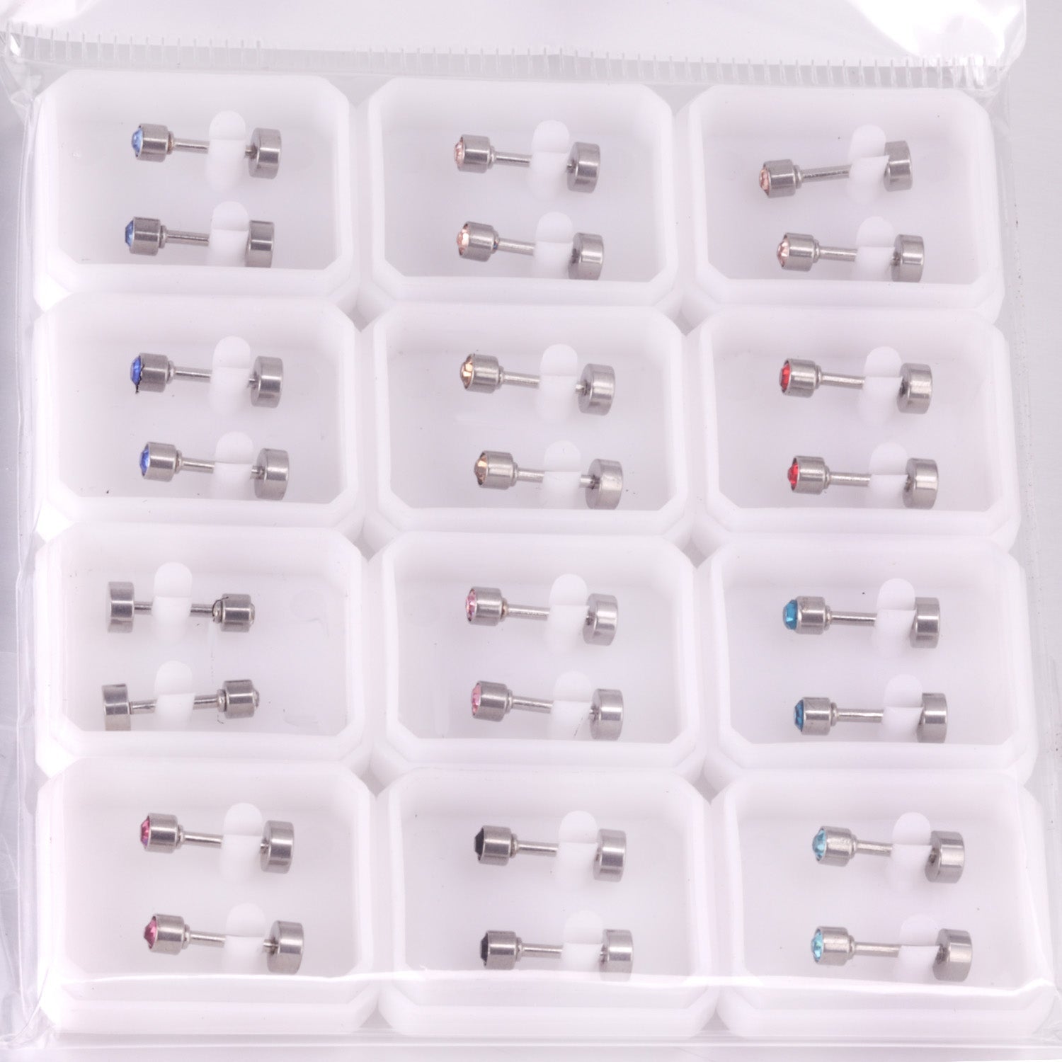 3mm/6mm Gold & Steel Column Mixed Drill Plugs asonjewelry