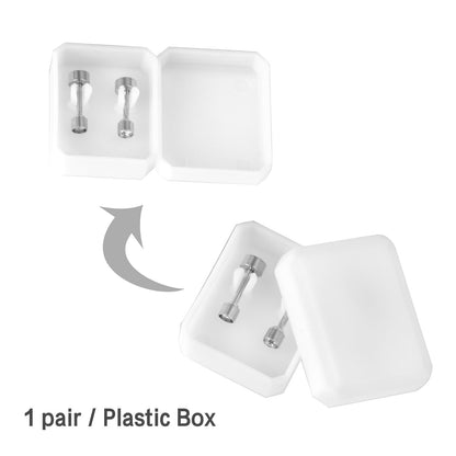 3mm/6mm Gold & Steel Column Mixed Drill Plugs asonjewelry