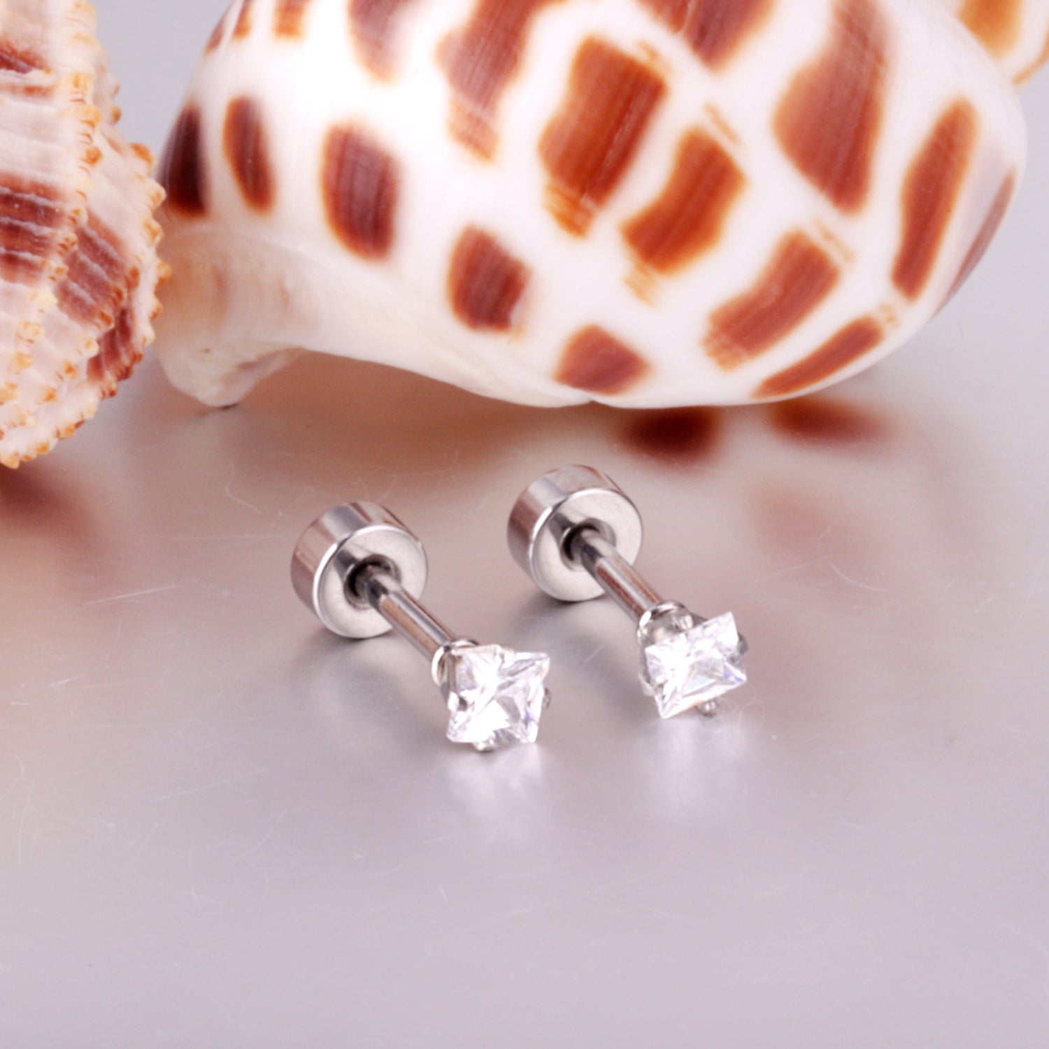 3mm/6mm Steel & Gold Square Mixed Drill Plugs asonjewelry