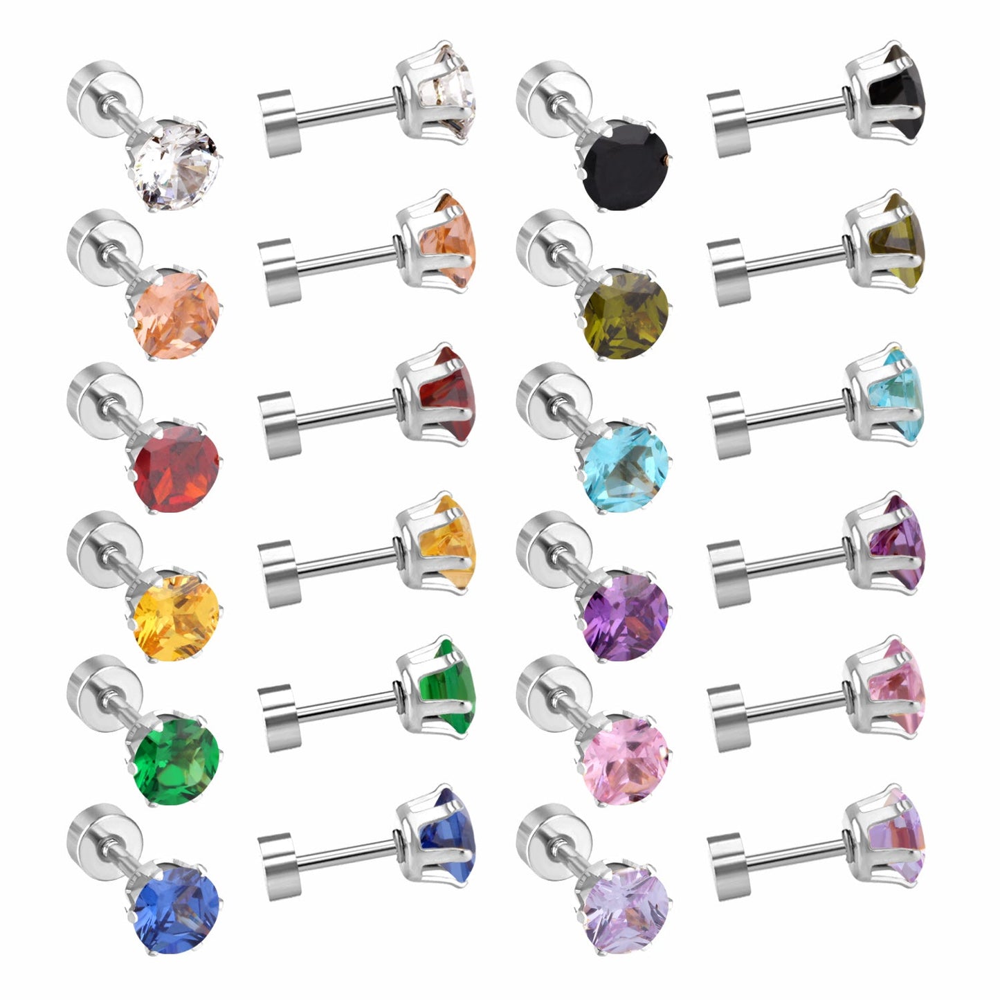 3mm/6mm Steel/Gold Round Mixed Drill Plugs asonjewelry