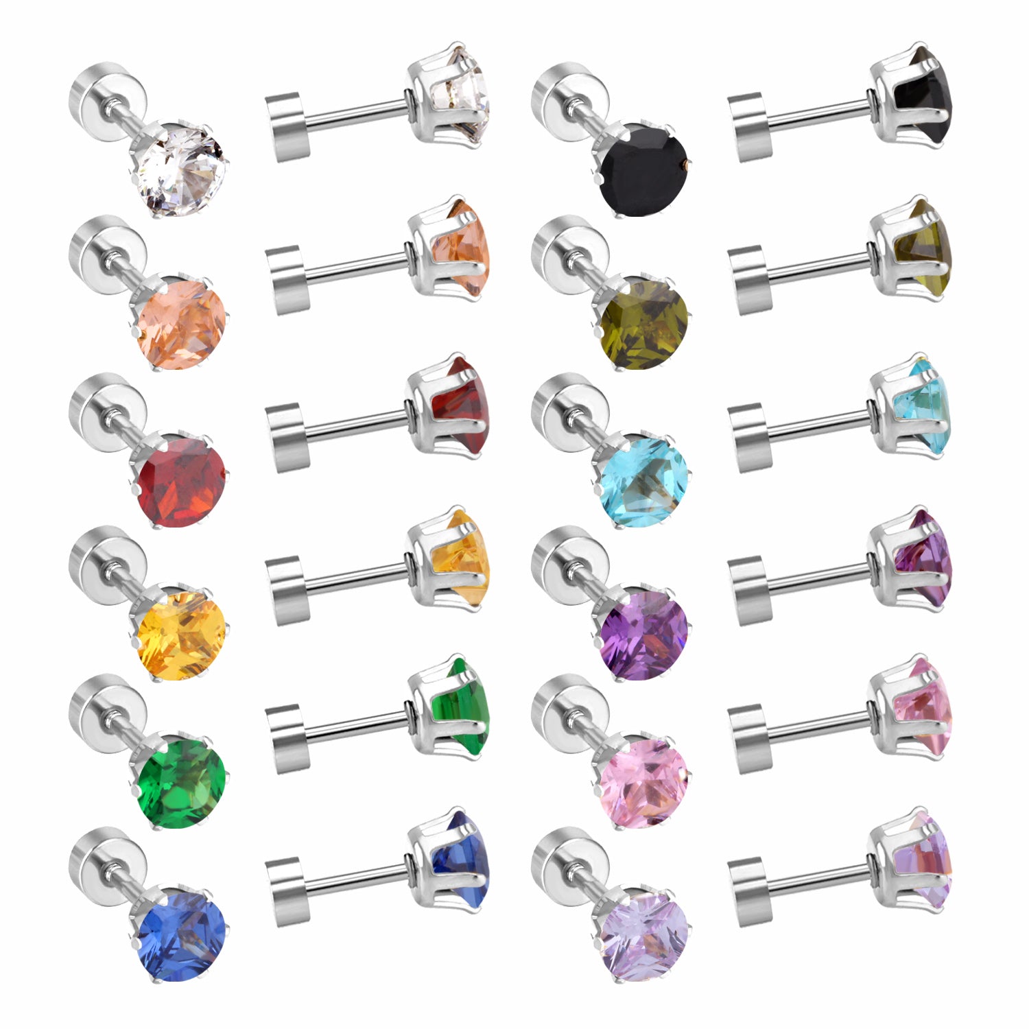 3mm/6mm Steel/Gold Round Mixed Drill Plugs asonjewelry