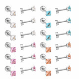 12 pairs 3mm/4mm steel/gold square four colors drilling screw plugs