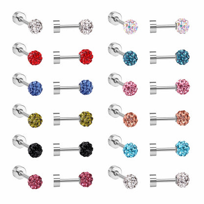 4mm/6mm/8mm Gold/Steel Shambhala Mixed Color Plugs asonjewelry