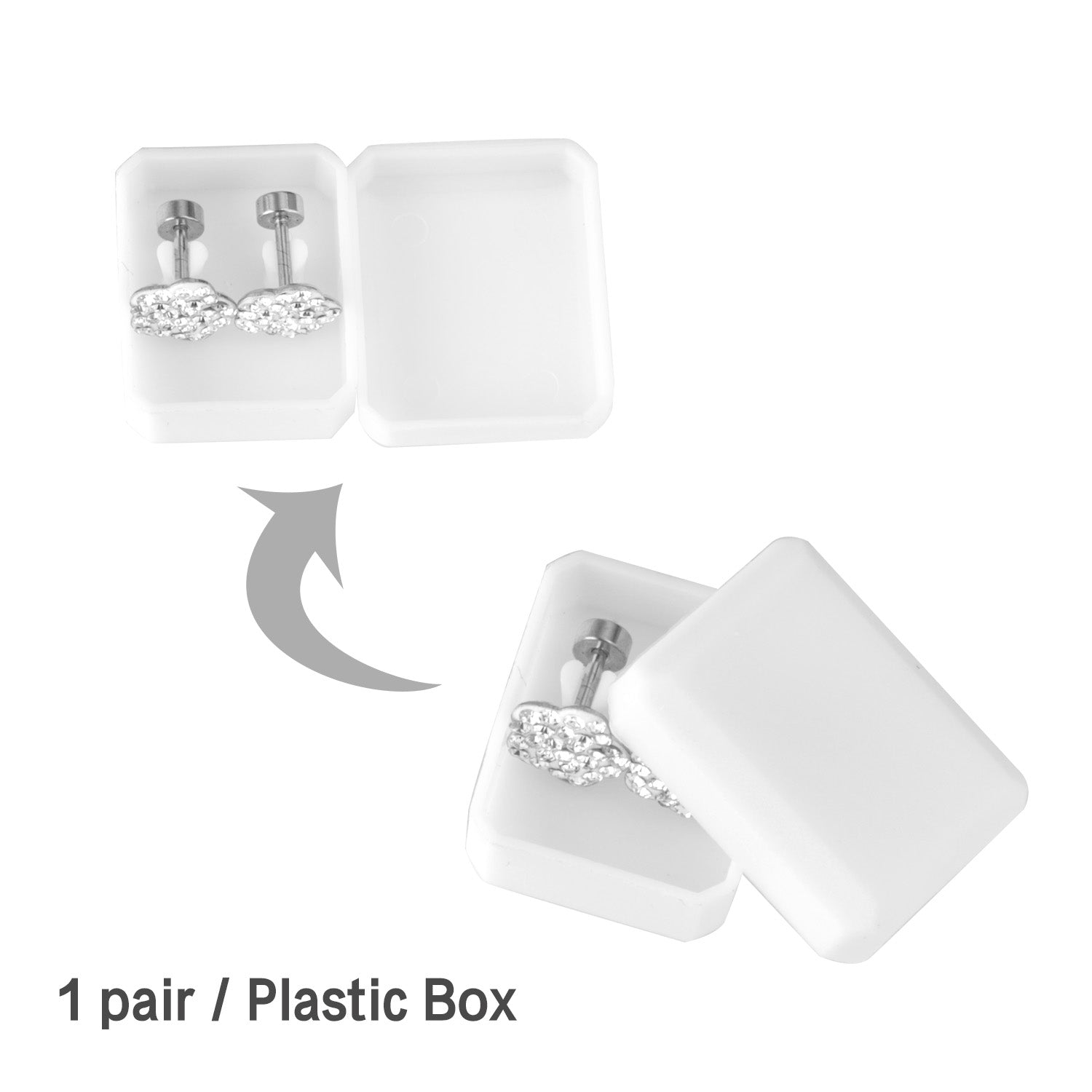 12 pairs 9mm steel color/golden plum dipped clay mix/five color screw plugs asonjewelry