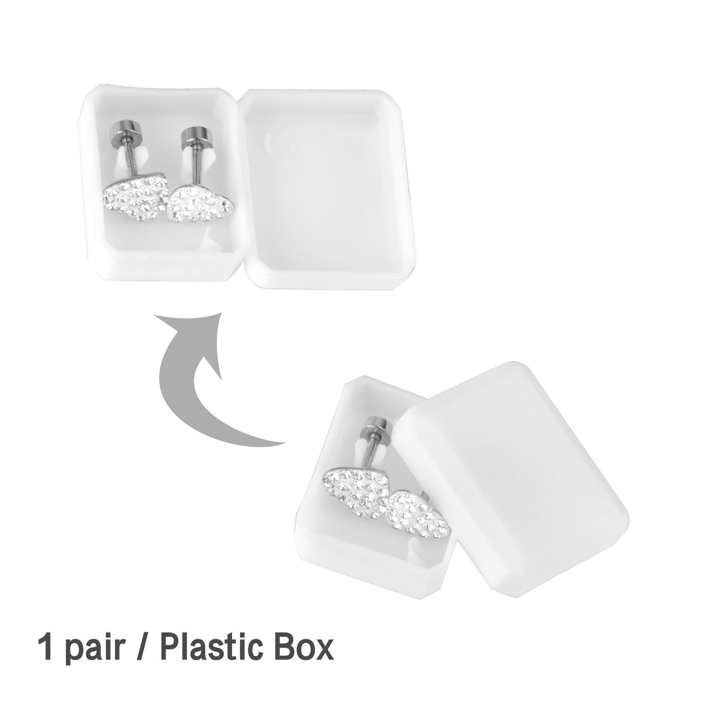 12 pairs 9mm steel/golden heart shaped sludge mix/five colors/white white sludge screw plugs asonjewelry