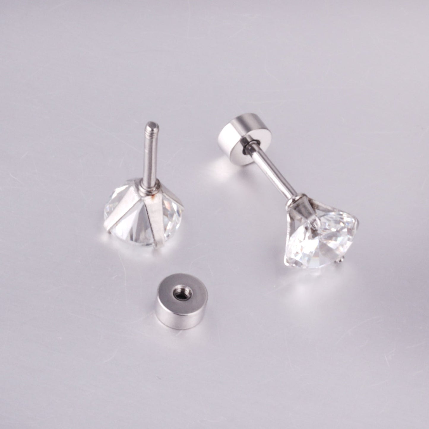 12 pairs 3mm/5mm/6mm gold/steel four-grip round mixing screw plugs asonjewelry