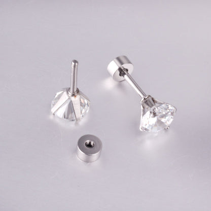 12 pairs 3mm/5mm/6mm gold/steel four-grip round mixing screw plugs asonjewelry