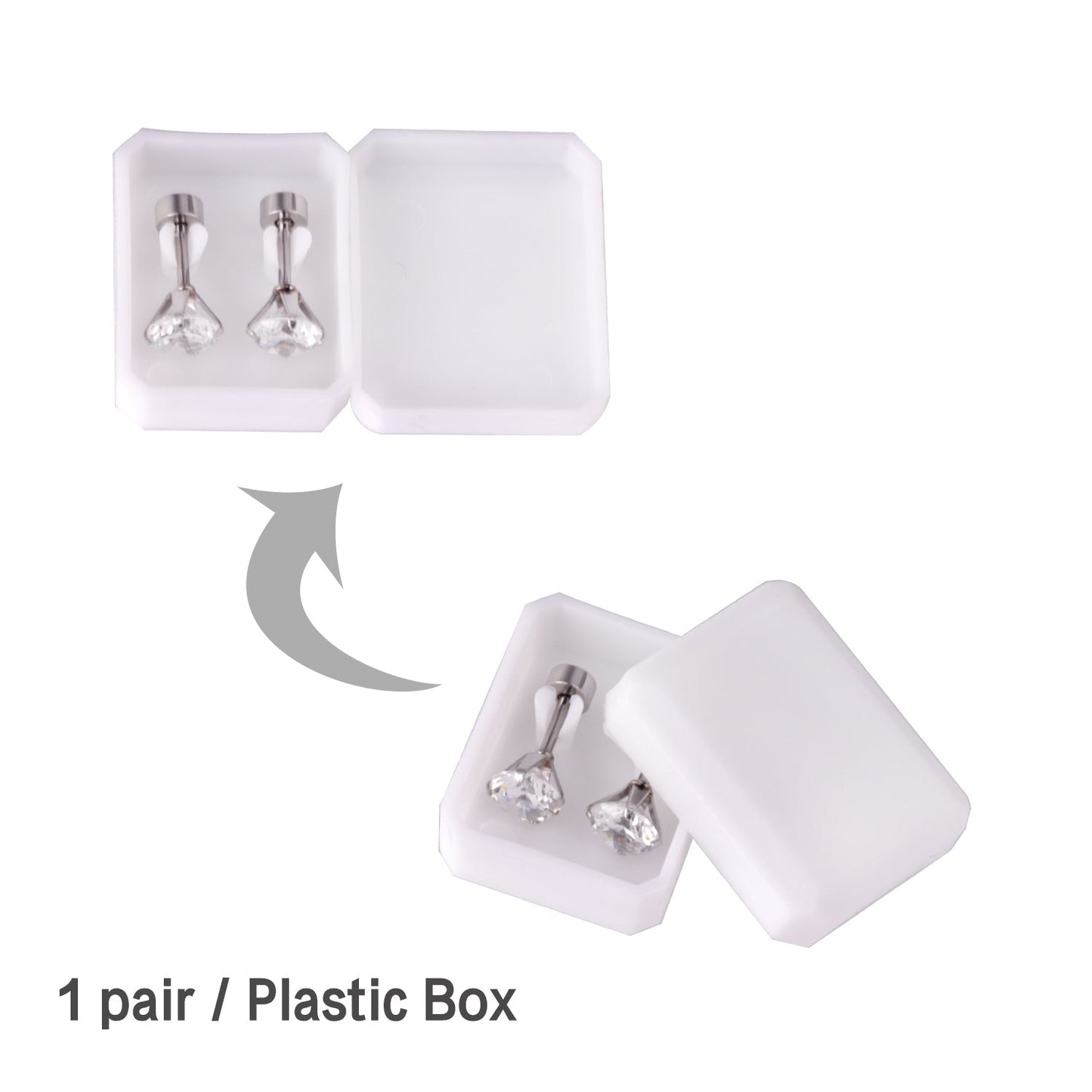 12 pairs 3mm/5mm/6mm gold/steel four-grip round mixing screw plugs asonjewelry