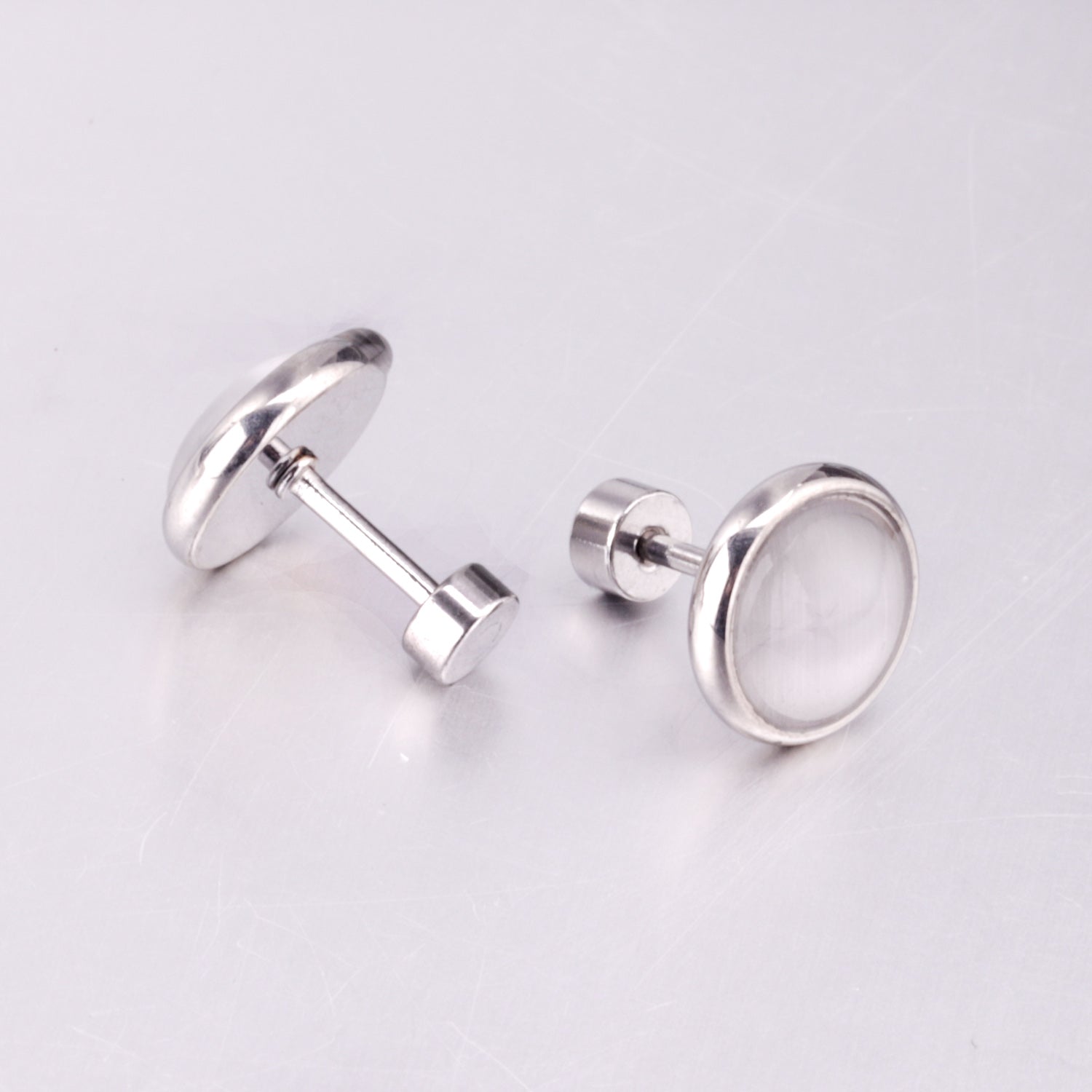 12 pairs 10mm/8mm Steel/Gold Mixed Screw Earrings asonjewelry