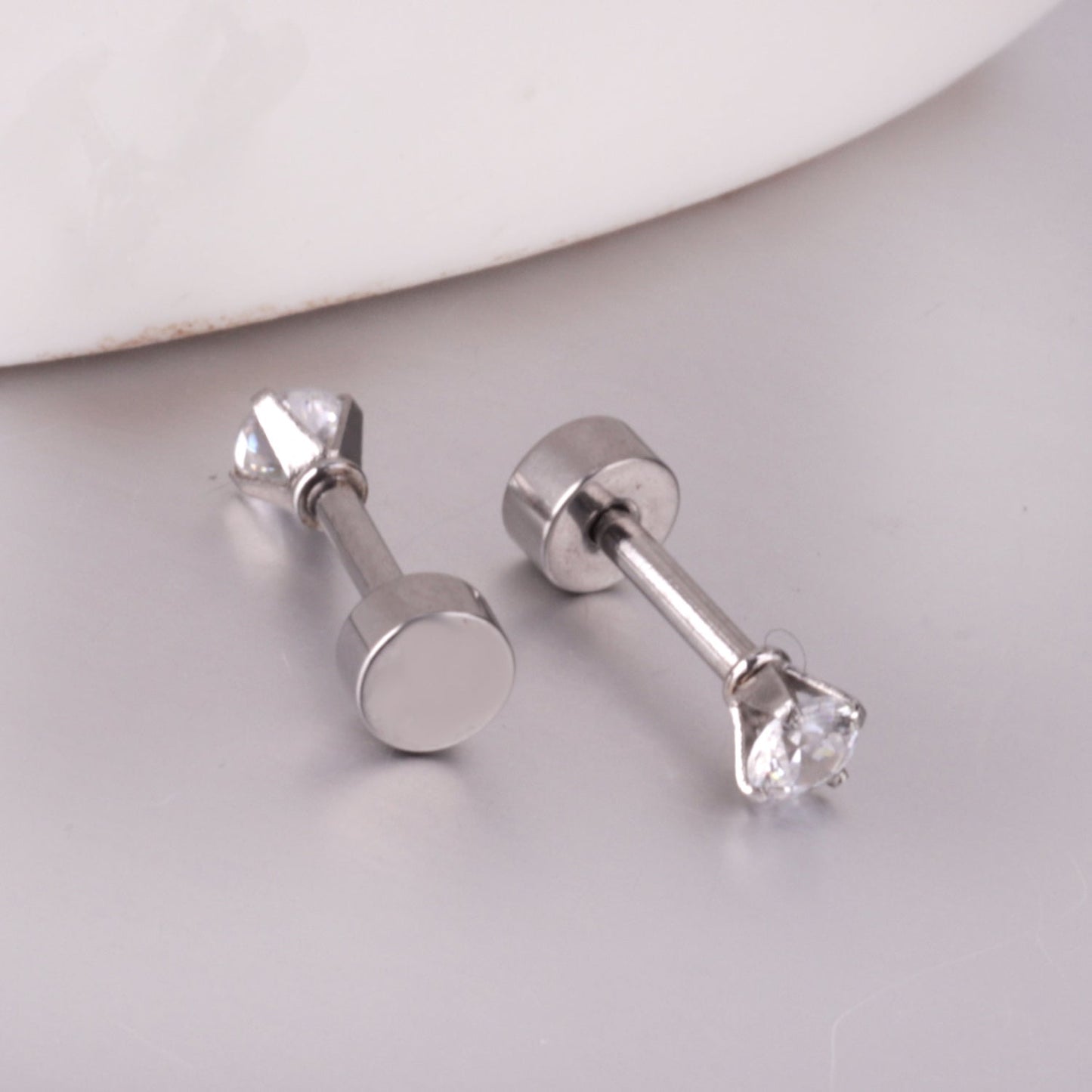 12 pairs 3mm/5mm/6mm gold/steel four-grip round mixing screw plugs asonjewelry