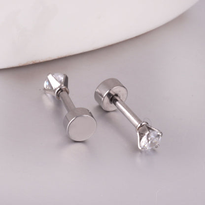 12 pairs 3mm/5mm/6mm gold/steel four-grip round mixing screw plugs asonjewelry