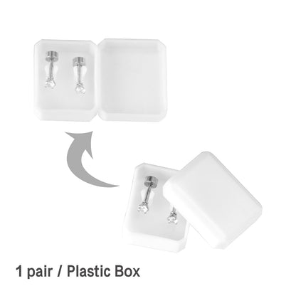 12 pairs 3mm/5mm/6mm gold/steel four-grip round mixing screw plugs asonjewelry