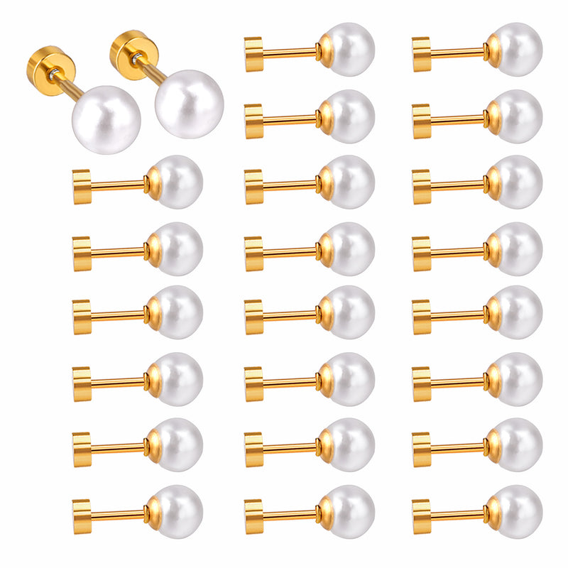 4~8mm steel color/golden white pearl screw plugs