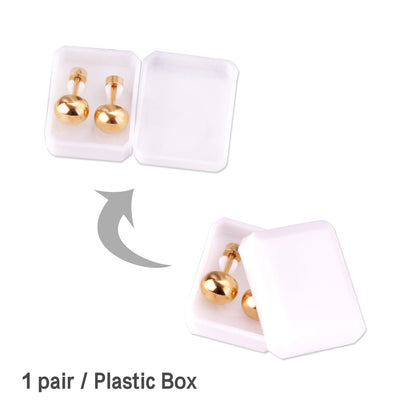 4mm~8mm steel color & gold color half-round ball screw plugs asonjewelry