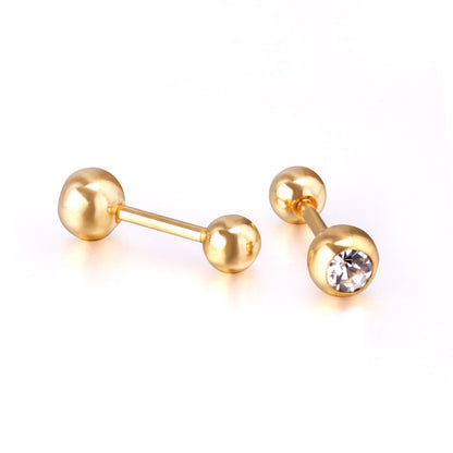 5mm steel/golden steel ball mixing drill plugs asonjewelry