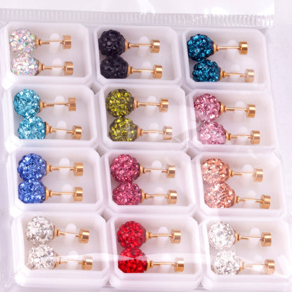 4mm/6mm/8mm Gold/Steel Shambhala Mixed Color Plugs asonjewelry