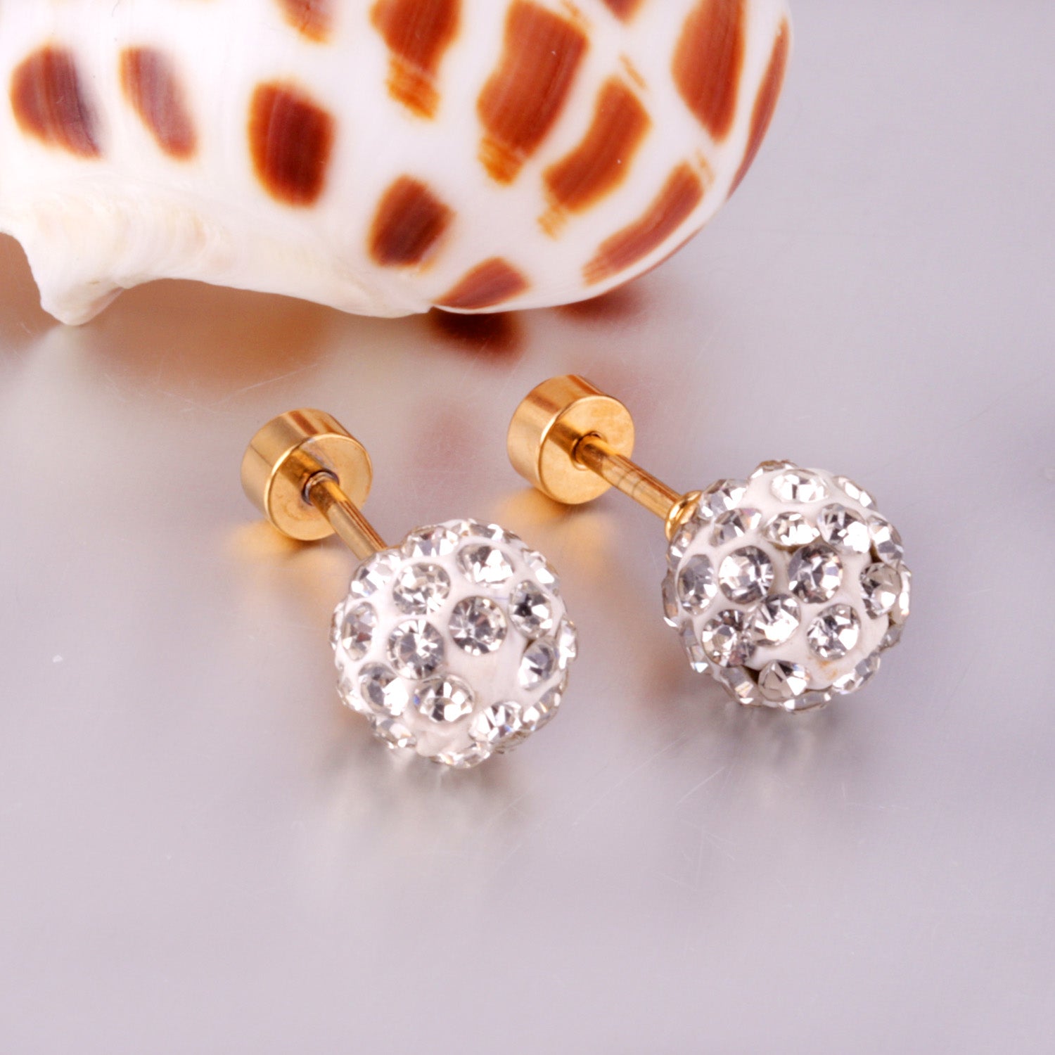 4mm/6mm/8mm Gold/Steel Shambhala Mixed Color Plugs asonjewelry