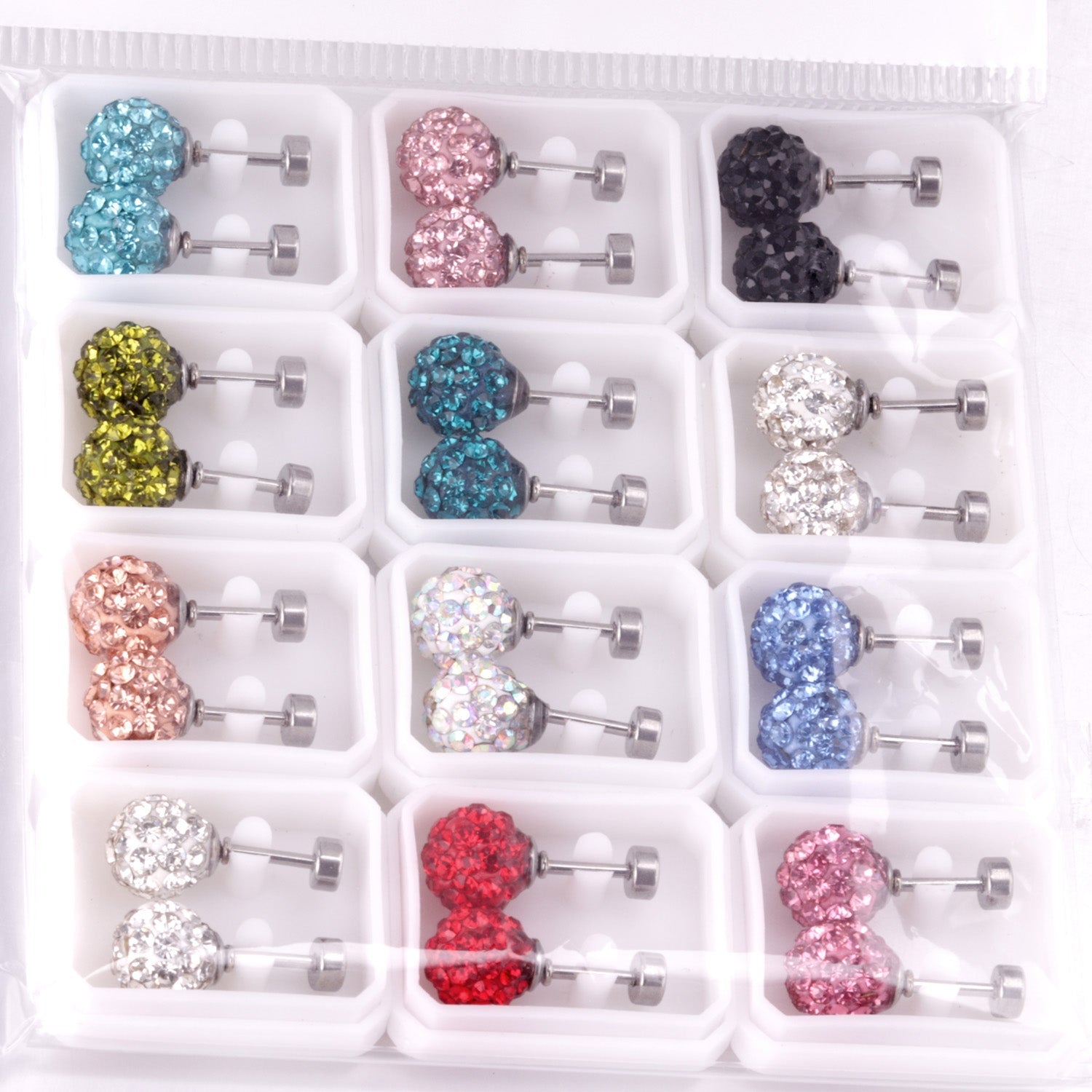 4mm/6mm/8mm Gold/Steel Shambhala Mixed Color Plugs asonjewelry