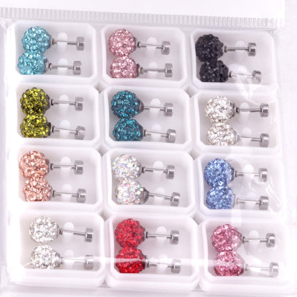 4mm/6mm/8mm Gold/Steel Shambhala Mixed Color Plugs asonjewelry