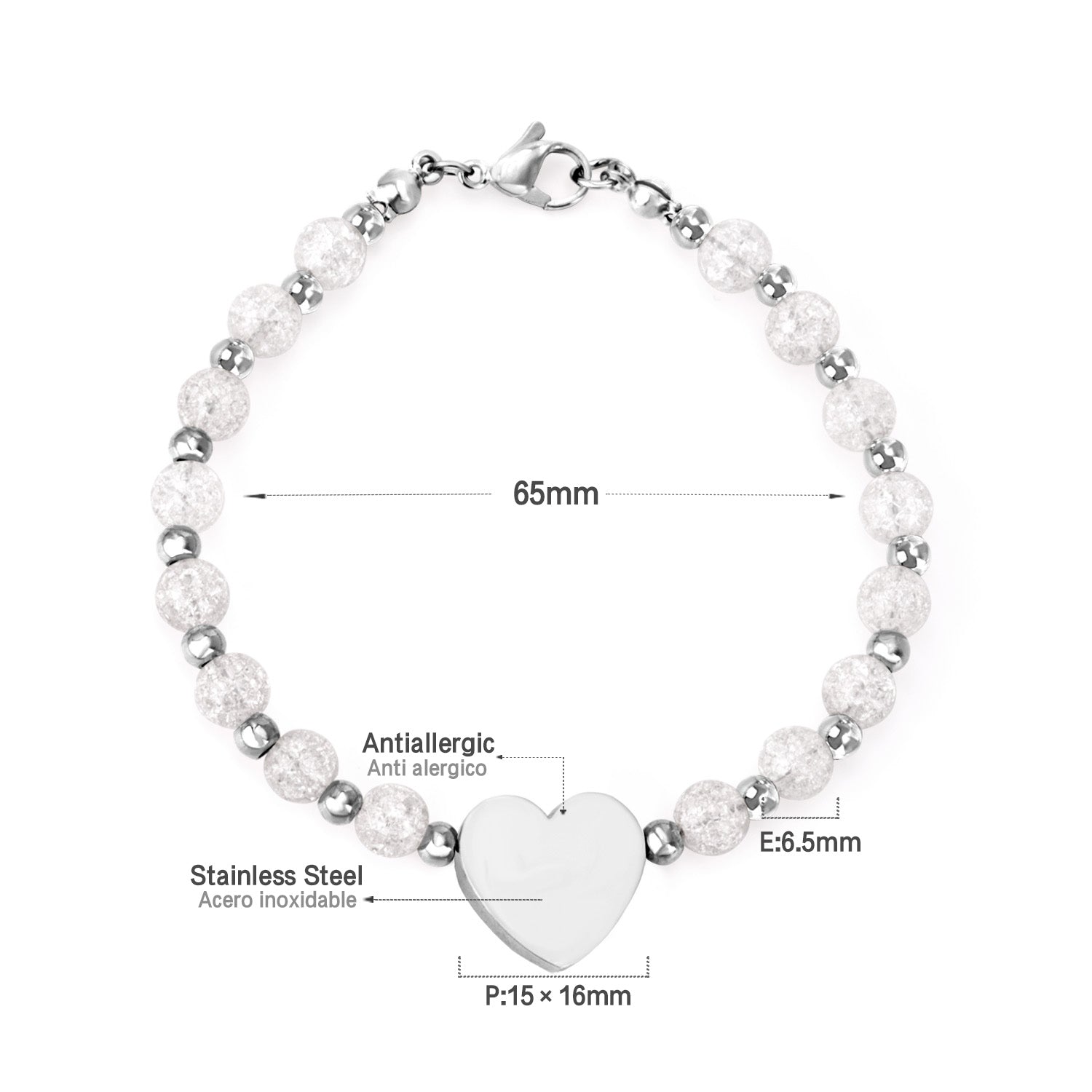 Golden Heart Accessory Crystal Bracelet asonjewelry